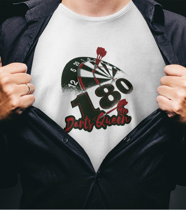 180 Darts Queen Funny Dart Player T-Shirt