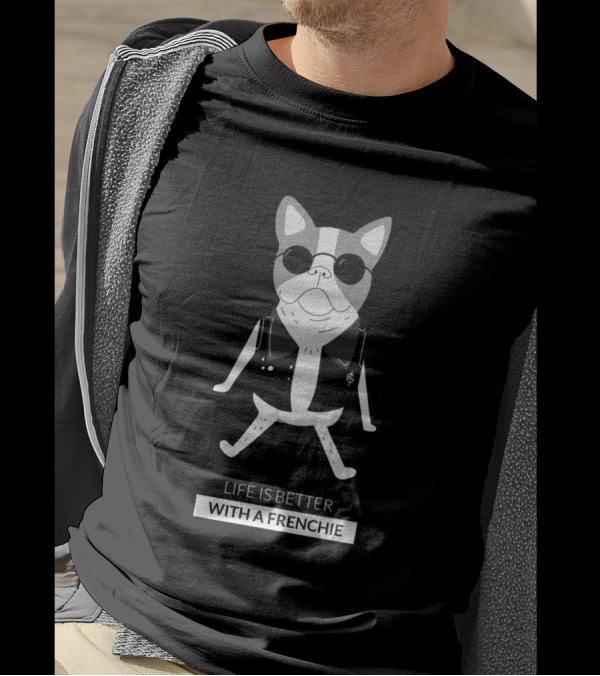 Life Is Better With A Frenchie In Sunglasses And Vest T-Shirt