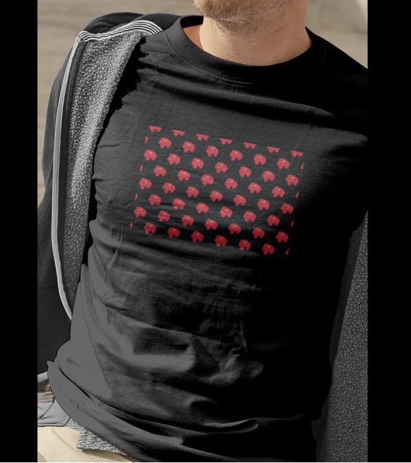 Red Flowers Seamless Pattern T-Shirt