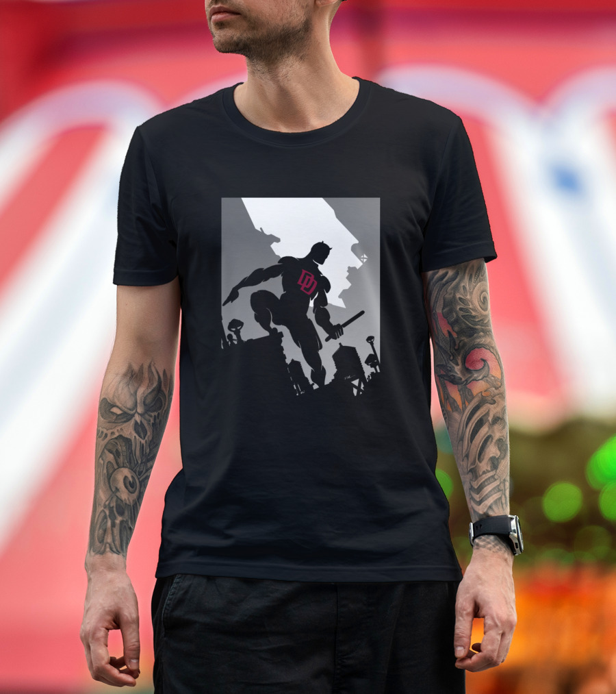 Daredevil Rooftop Silhouette with DD T-Shirt