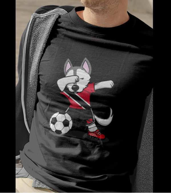 Dabbing Dog Trinidad And Tobago Football Soccer Pup T-Shirt