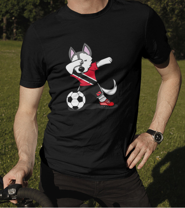 Dabbing Dog Trinidad And Tobago Football Soccer Pup T-Shirt