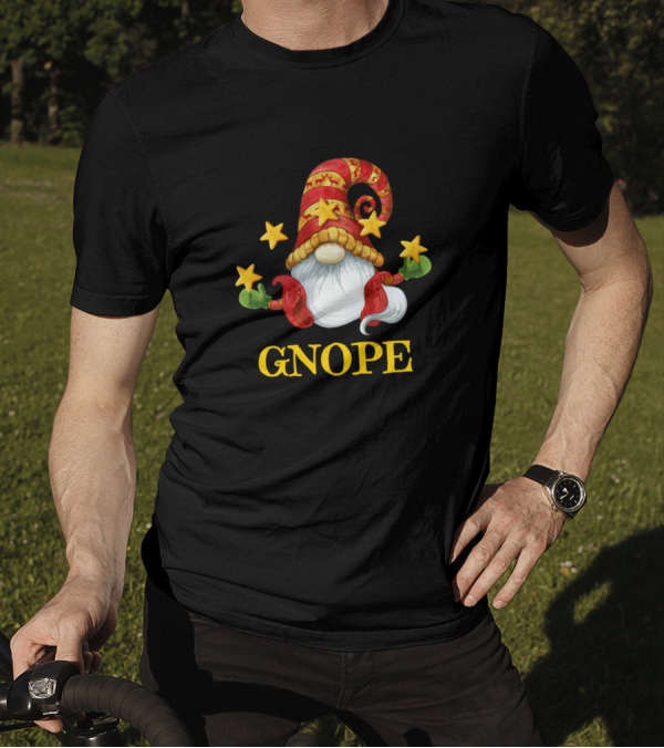 Gnope Nordic Gnome Dwarf Scandinavian Swedish Elf With Stars T-Shirt