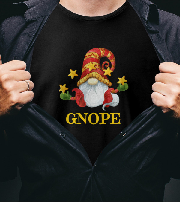 Gnope Nordic Gnome Dwarf Scandinavian Swedish Elf With Stars T-Shirt