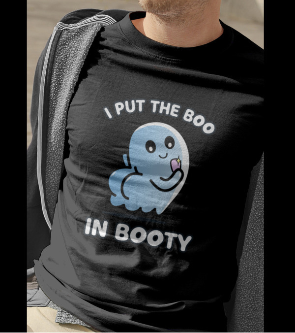 I Put The Boo In Booty Cute Ghost With Ice Cream T-Shirt