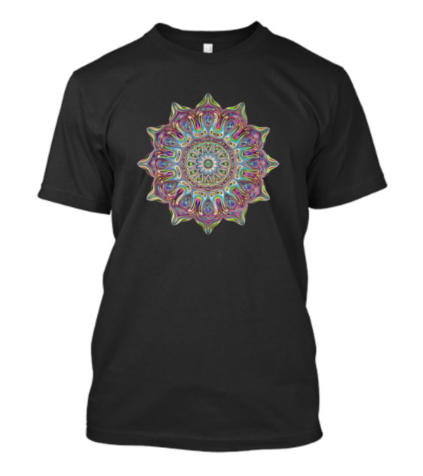 Attract Good Vibes In Life Colorful Mandala T-Shirt