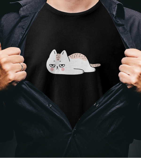 Slowest Apocalypse Everrr Funny Cat Bored In T-Shirt