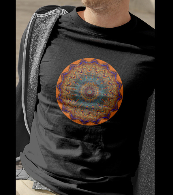 Patterns For Positive Things In Life Colorful Kaleidoscope Mandala T-Shirt