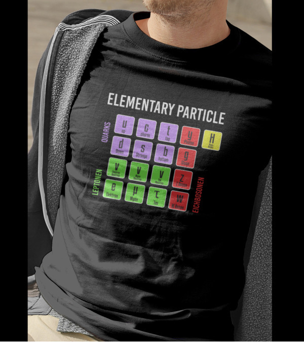 Elementary Particle Chart Quarks Leptonen Eichbosonen T-Shirt