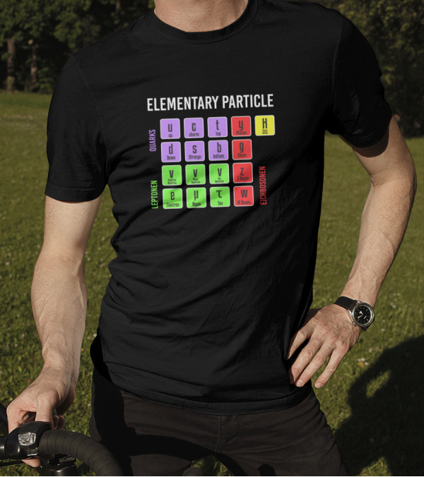 Elementary Particle Chart Quarks Leptonen Eichbosonen T-Shirt