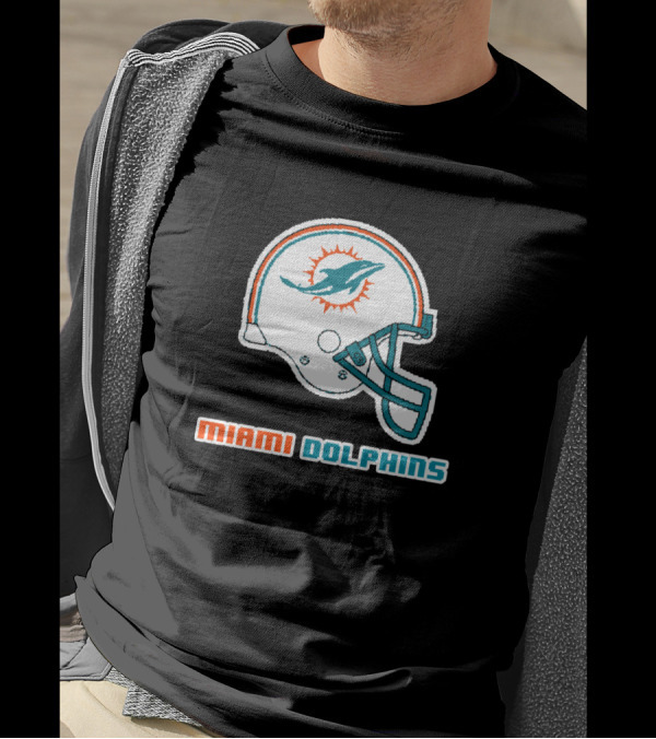 Miami Dolphins 8 Bit Helmet T-Shirt