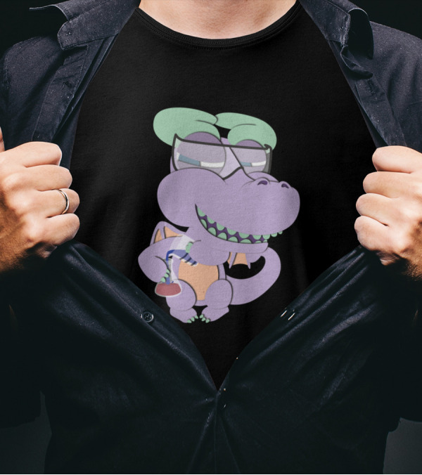 Dragon Scientist What Could Possibly Go Wrong Experiment Flask T-Shirt