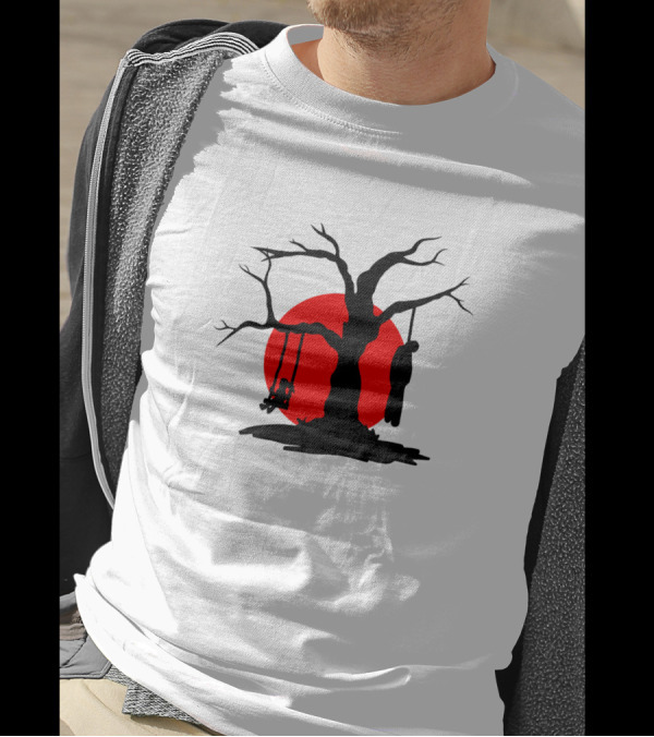 Life Has Always Have A Two Side Silhouette Tree Sun Duality T-Shirt