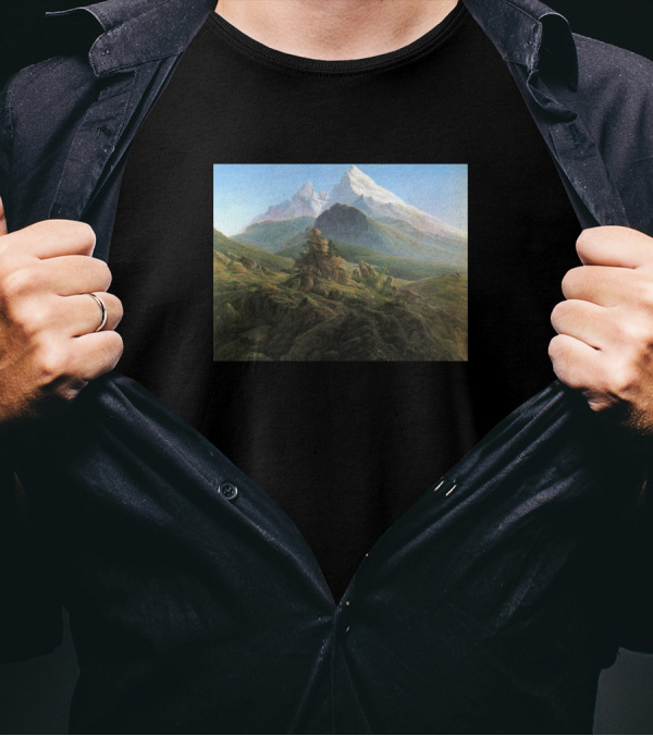 Watzmann Mountain Caspar David Friedrich Landscape T-Shirt