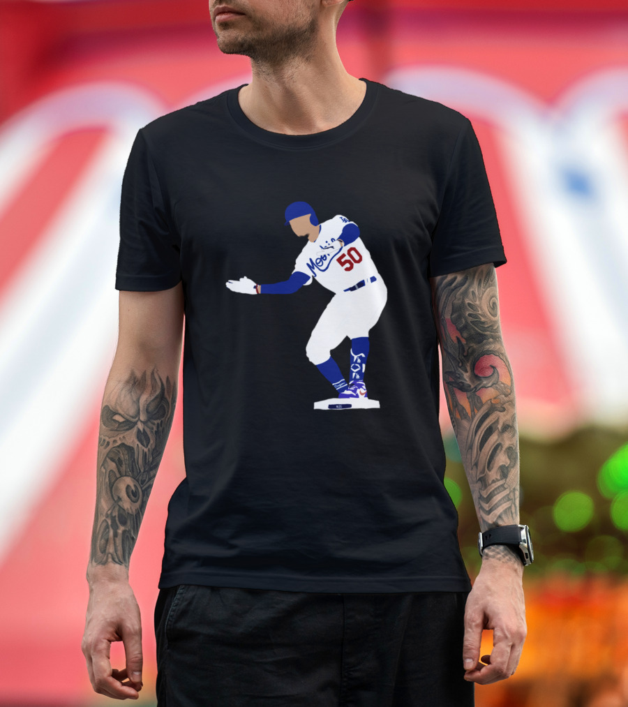 Mookie Betts 50 Baseball Celebration Dodgers T-Shirt