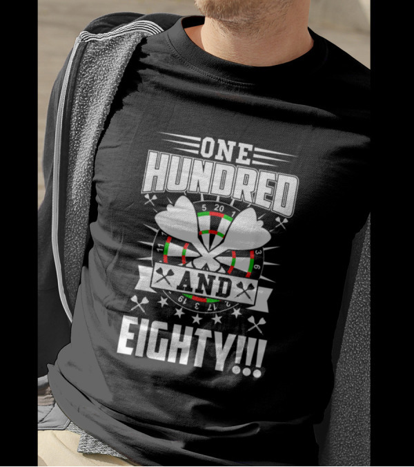 One Hundred And Eighty Darts Bullseye Stars And Crossed Arrows T-Shirt