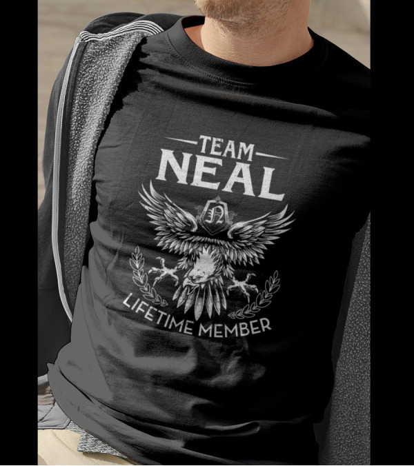 Team Neal Lifetime Member Eagle Crest T-Shirt