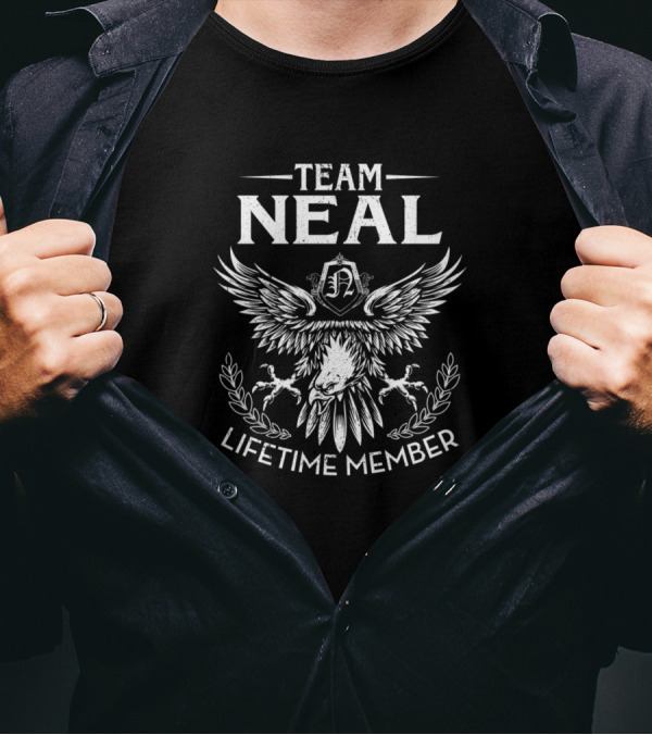 Team Neal Lifetime Member Eagle Crest T-Shirt