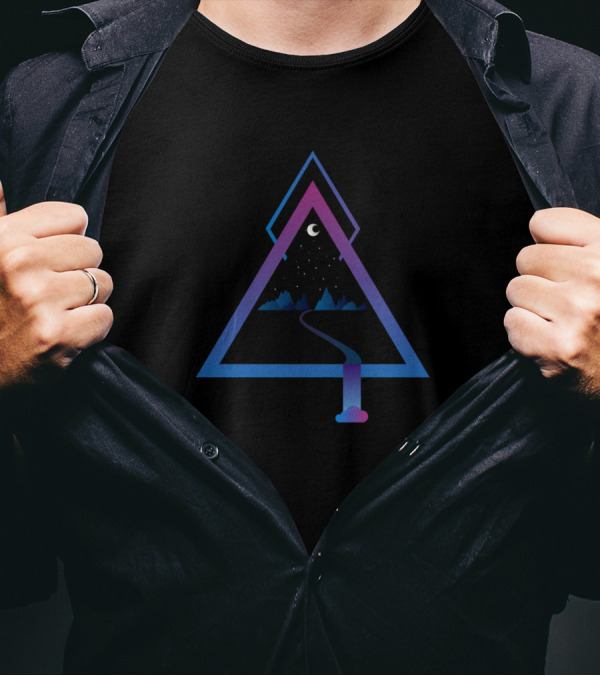 Landscape Through The Triangular Cosmic Pathway T-Shirt