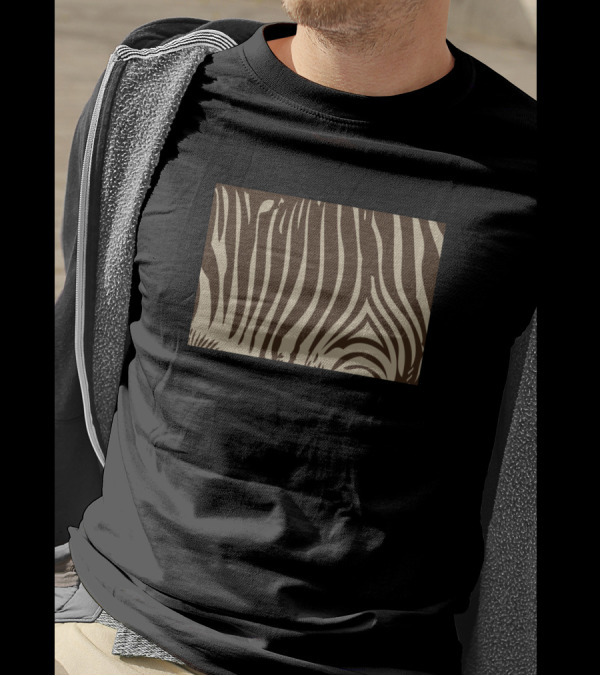 Zebra Stripes Animal Print Chocolate T-Shirt