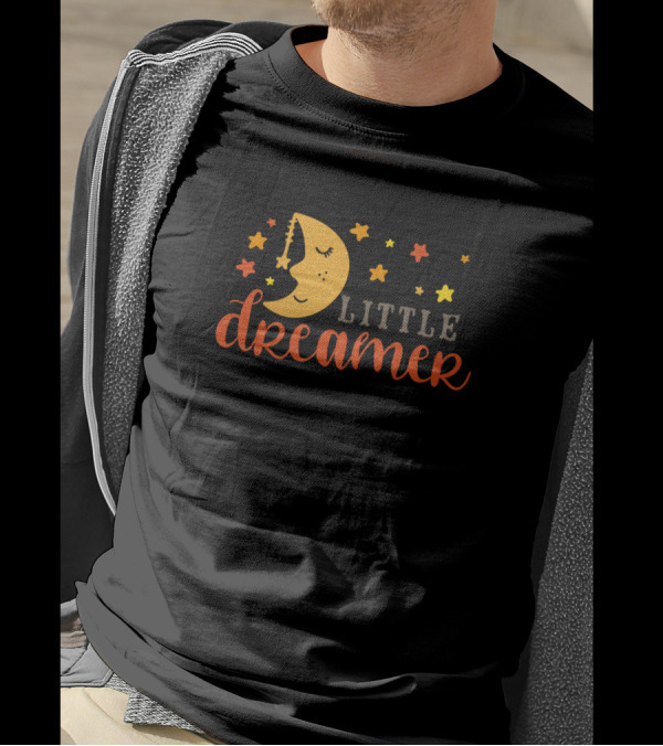 Little Dreamer Cool Space Future Astronaut Moon Stars T-Shirt