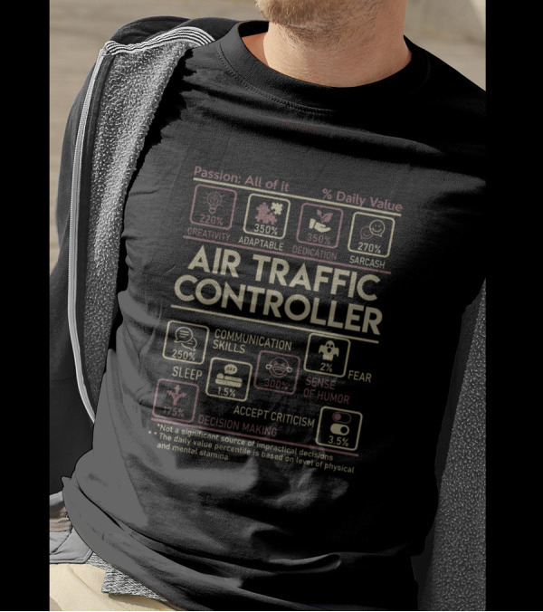 Air Traffic Controller Creativity Communication Skills Dedication Adaptable Sense Of Humor T-Shirt