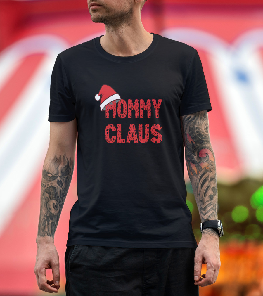 Mommy Claus Santa Hat Christmas Family Matching Group T-Shirt