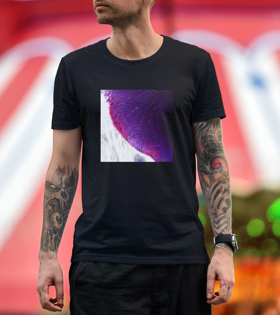 Muse Of Death And Water Abstract Purple and Red Swirl T-Shirt