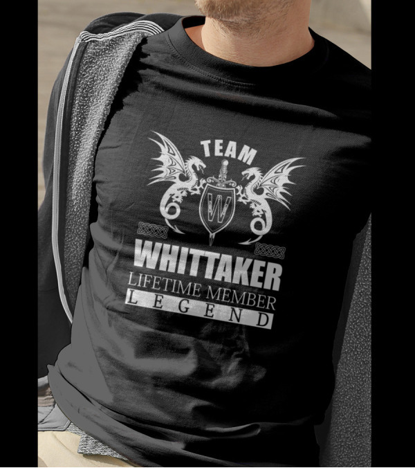 Team Whittaker Lifetime Member Legend Shield Dragons T-Shirt