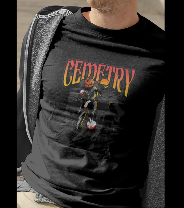 Cemetry Awesome Helloween Pumpkin Grave Digger T-Shirt