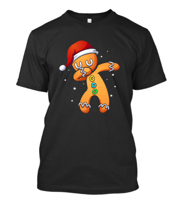 Christmas Cookie Dabbing With Santa Hat Fun Idea T-Shirt