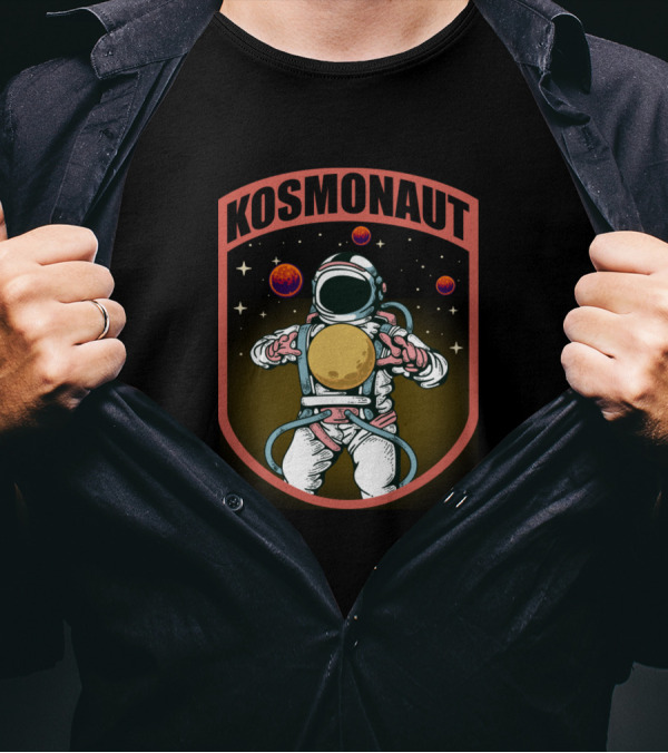 KOSMONAUT Outer Space Cosmic Planets Astronaut T-Shirt