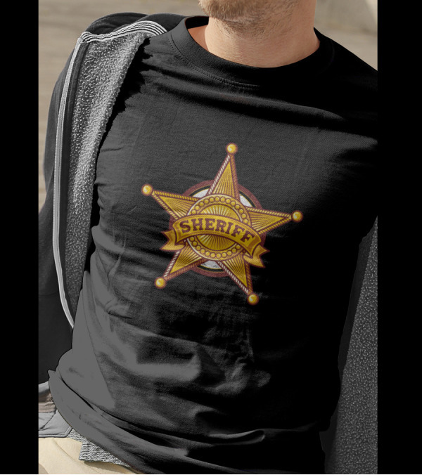 Sheriff Officer Badge Star Emblem T-Shirt