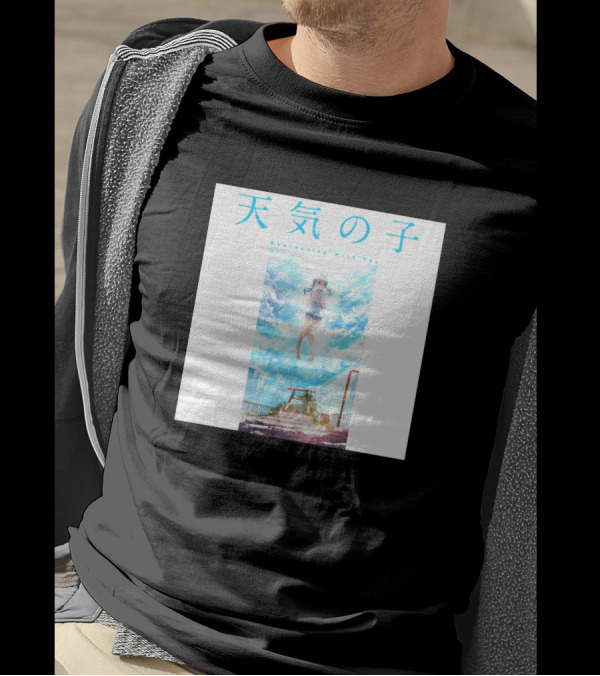 Tenki No Ko Weathering With You Floating Sky Scene T-Shirt