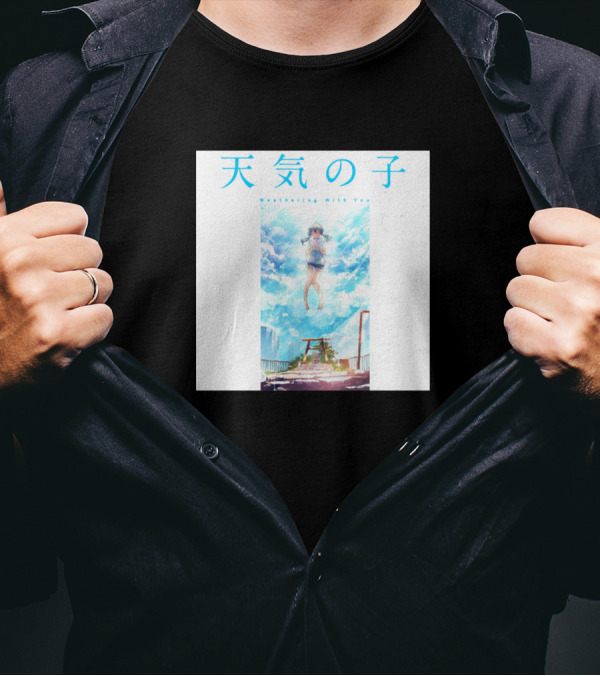 Tenki No Ko Weathering With You Floating Sky Scene T-Shirt