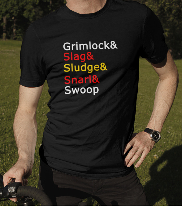 Grimlock Slag Sludge Snarl Swoop Transformers Dinobots T-Shirt