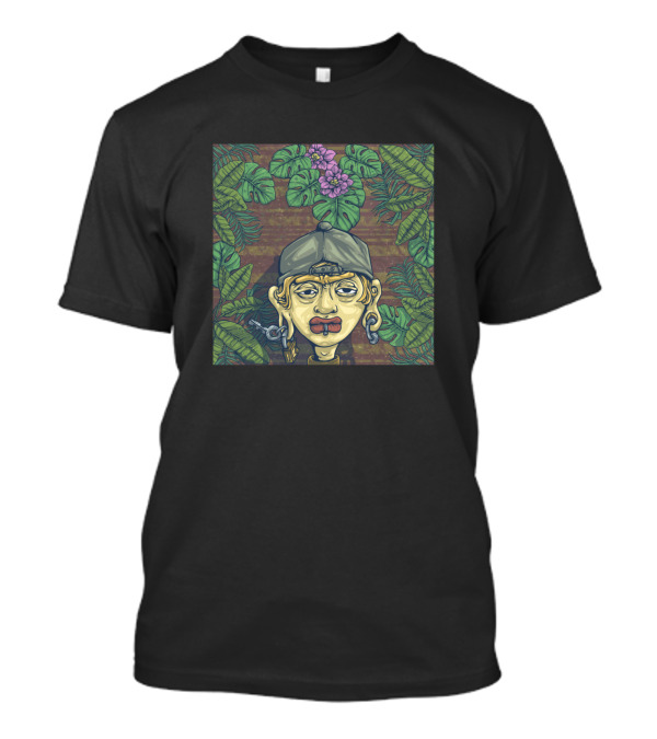 Cartoon Design With My Style Jungle Leaves And Flowers T-Shirt
