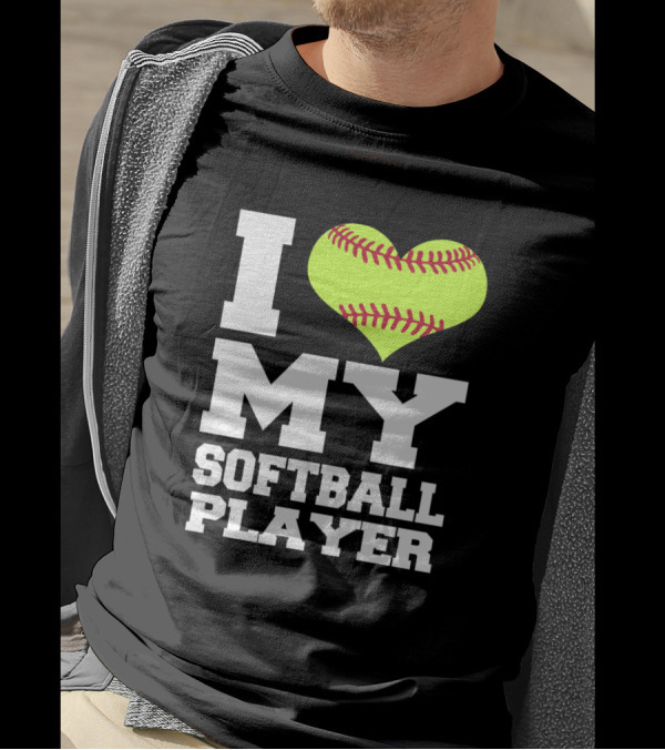 I Heart My Softball Player Fastpitch T-Shirt