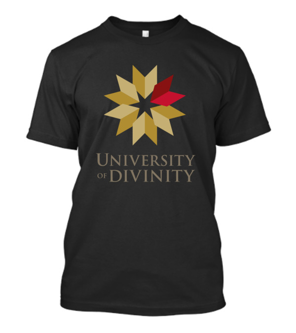 University Of Divinity Star Emblem Gold And Red T-Shirt