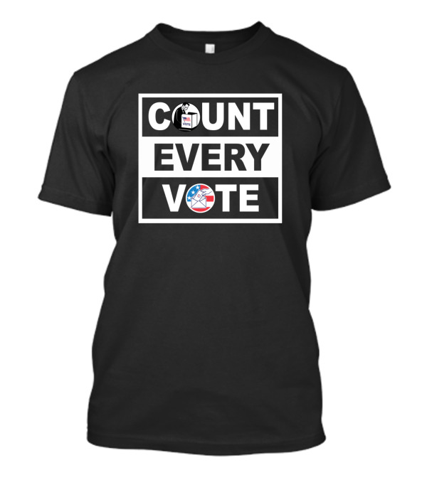 Count Every Vote Defend Democracy USA Patriot T-Shirt
