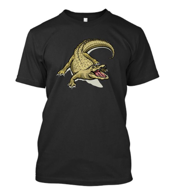 Green Crocodile Reptile Open Mouth Predator Animal T-Shirt