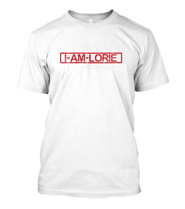 I Am Lorie Hexagonal Pattern Birthday Family Name T-Shirt