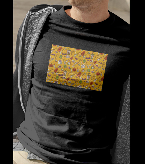 Halloween Scary Jack-o'-Lantern Ghosts Candy Crossbones T-Shirt