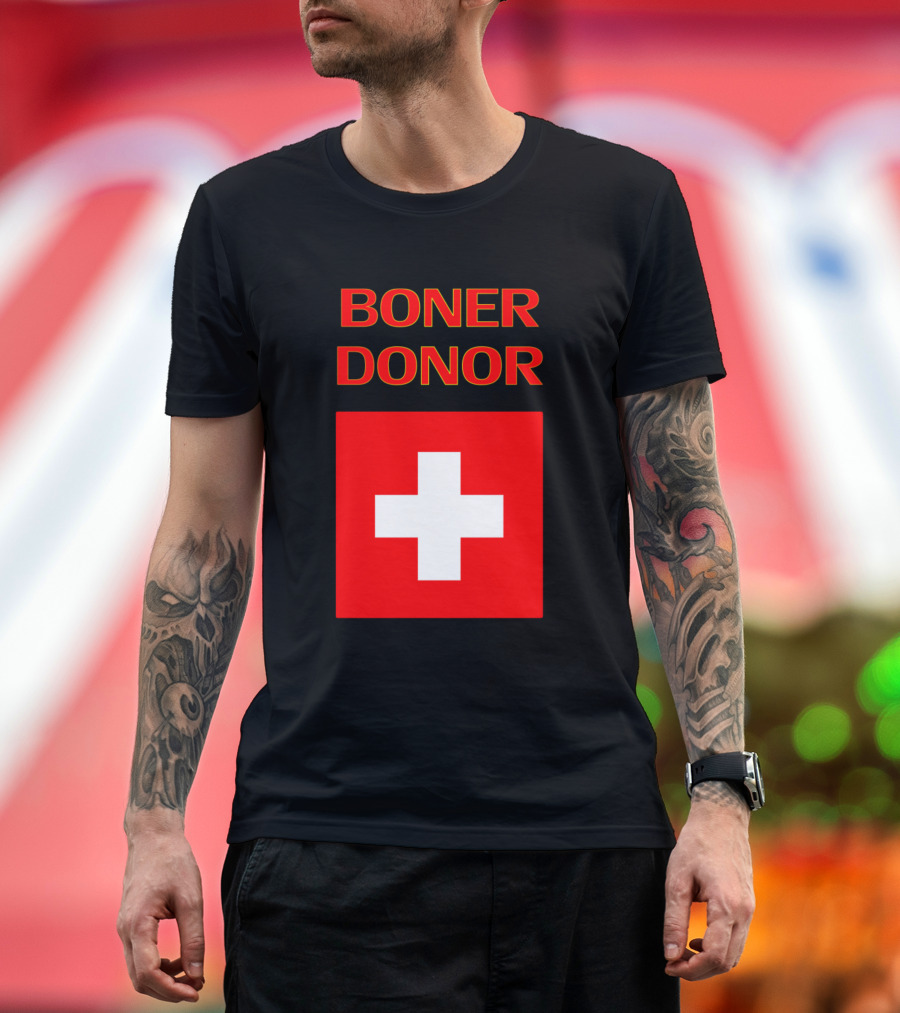 Boner Donor Hubie Halloween White Cross T-Shirt