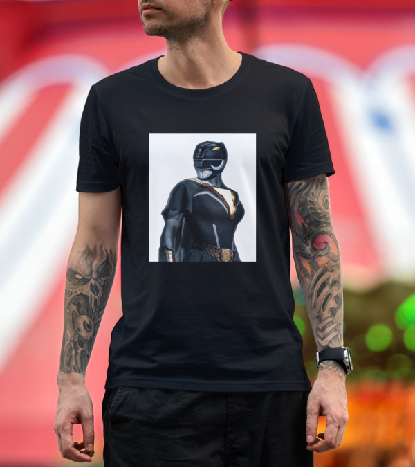Premium T-Shirt: Lady Shazam Black Ranger Lightning Warrior T-Shirt Lady Shazam Black Ranger Lightning Warrior T-Shirt