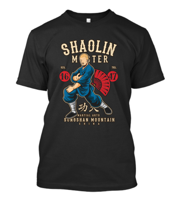 Shaolin Master Martial Arts Sungshan Mountain China Kung Fu Monk 1647 T-Shirt