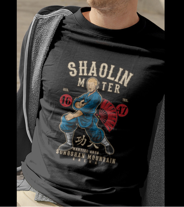 Shaolin Master Martial Arts Sungshan Mountain China Kung Fu Monk 1647 T-Shirt