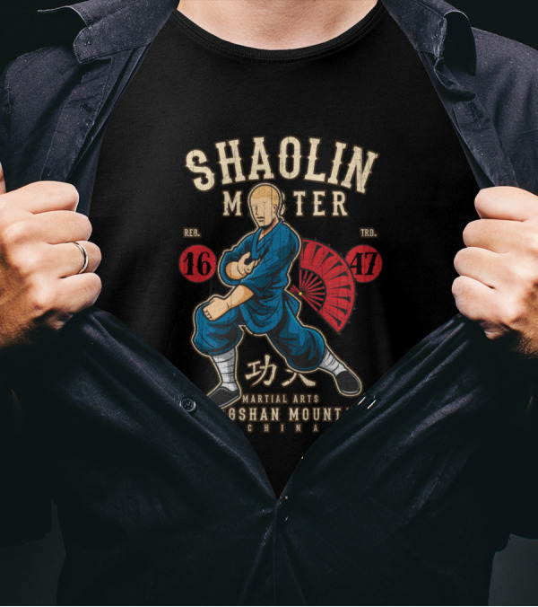 Shaolin Master Martial Arts Sungshan Mountain China Kung Fu Monk 1647 T-Shirt