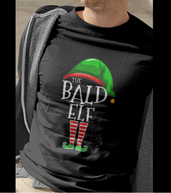 The Bald Elf Green Hat Red Striped Legs Family Matching Group T-Shirt