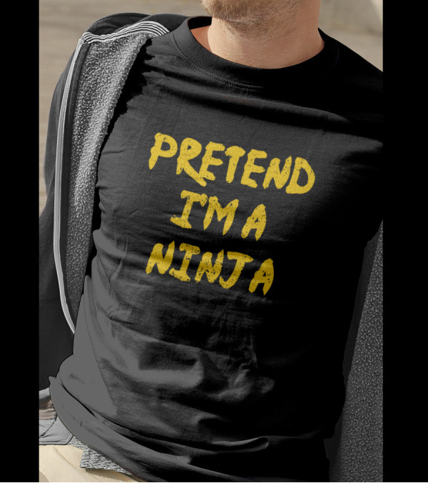 Pretend I'm A Ninja Funny Lazy Halloween Simple Co T-Shirt